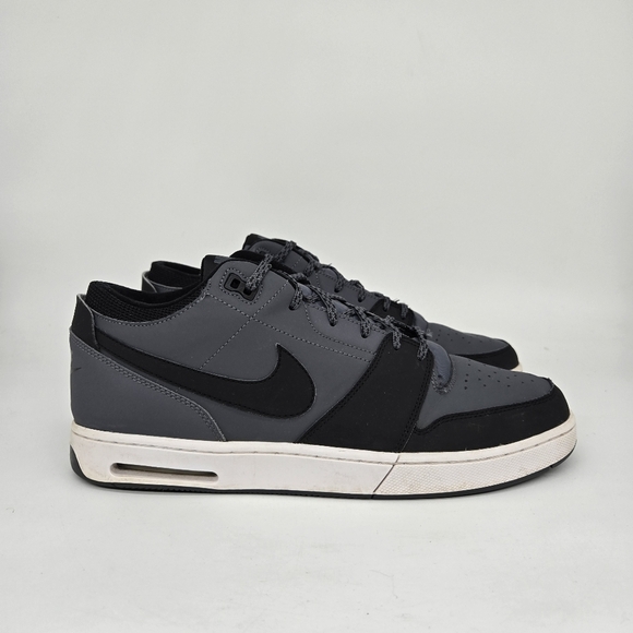 Nike Air Stepback 654476-010 Gray/Black Leather Basketball Shoes Men\'s Size 13 main image 4